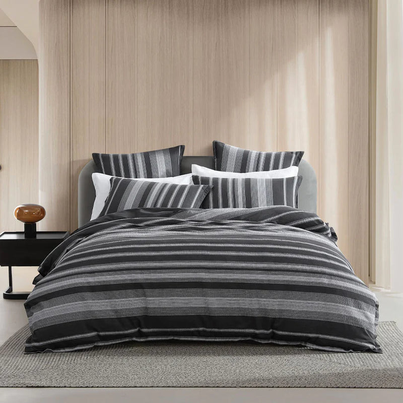 Hunter Charcoal Quilt Cover Set