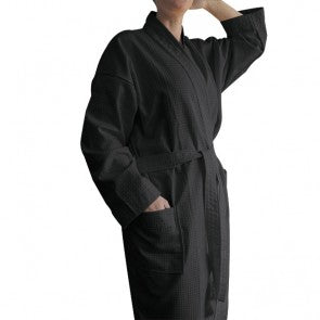 Hotel Quality Ebony Waffle Bathrobes